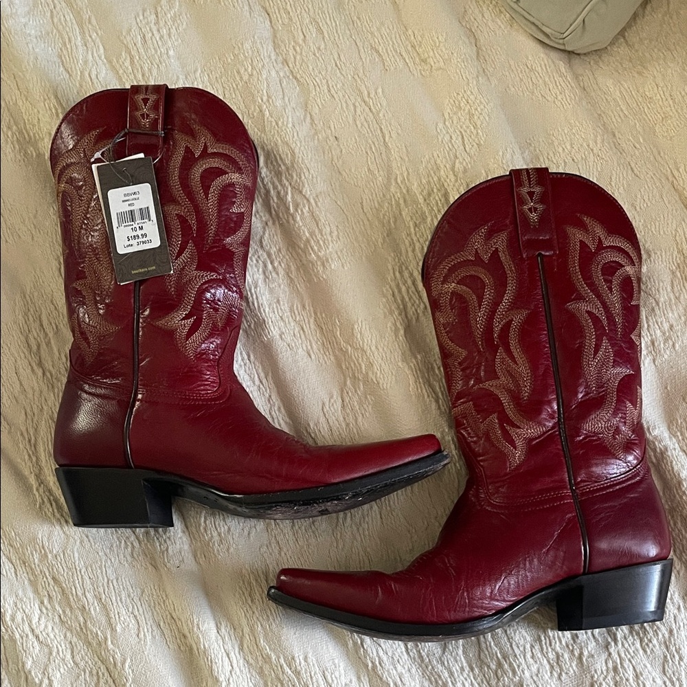 SHYANNE ✨LUCILLE✨Red Leather Western Cowgirl Boots NWT